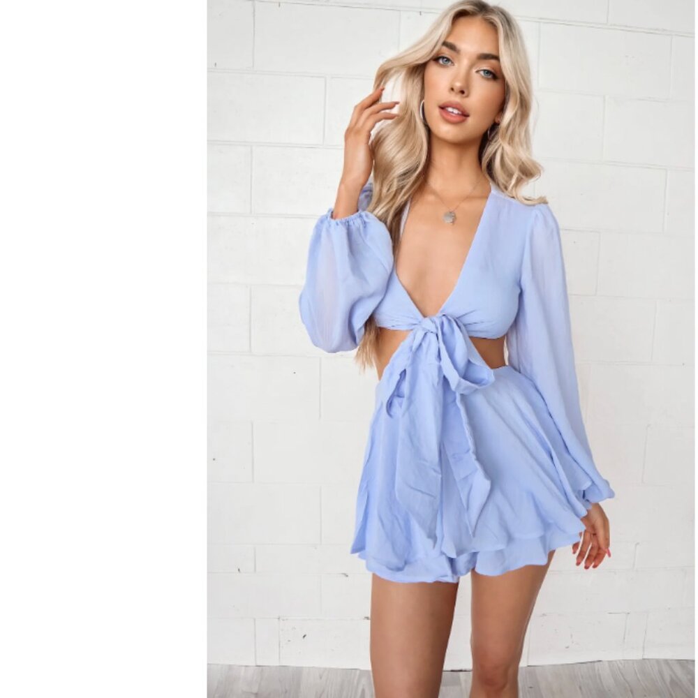 *Princess Polly Baby Blue Playsuit